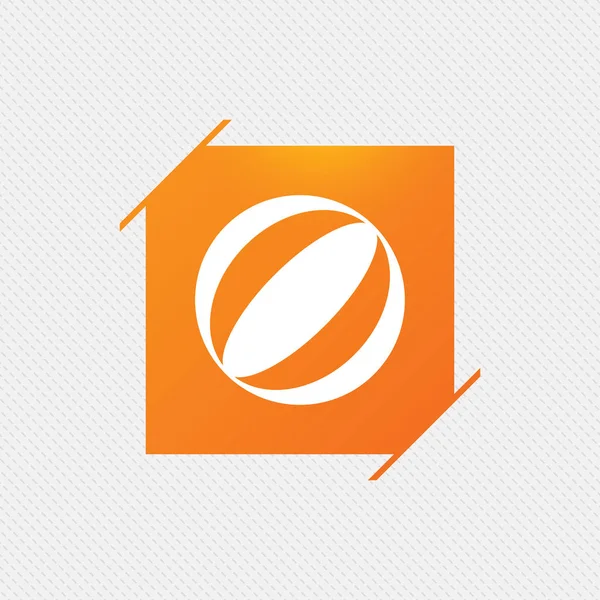 Plaj topu işareti simgesi. 