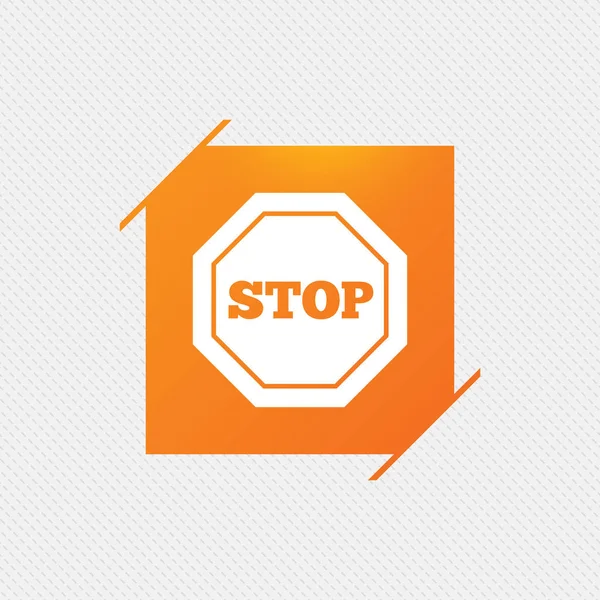 Verkeer stopbord pictogram. waarschuwingssymbool. — Stockvector