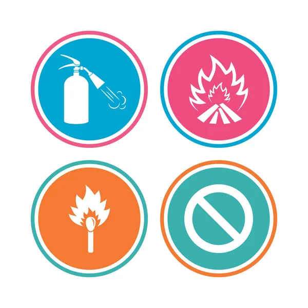 Fire flame icons. — Stock Vector