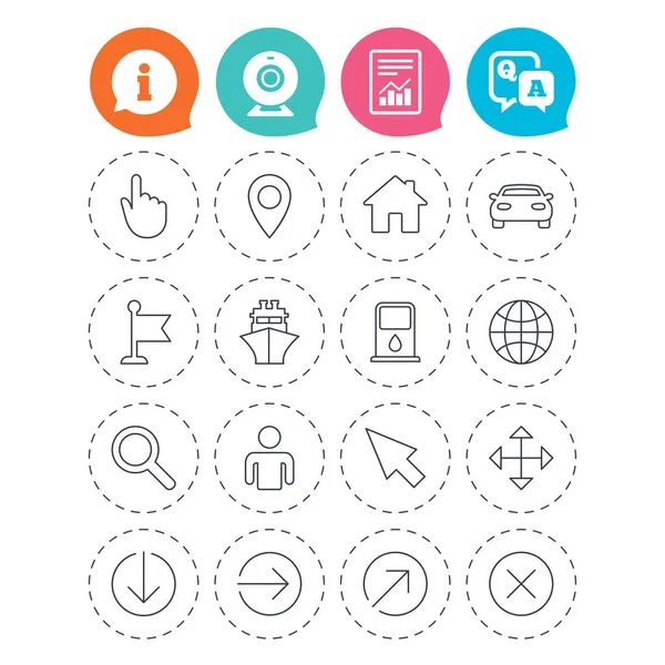 Ícones de navegação GPS . —  Vetores de Stock