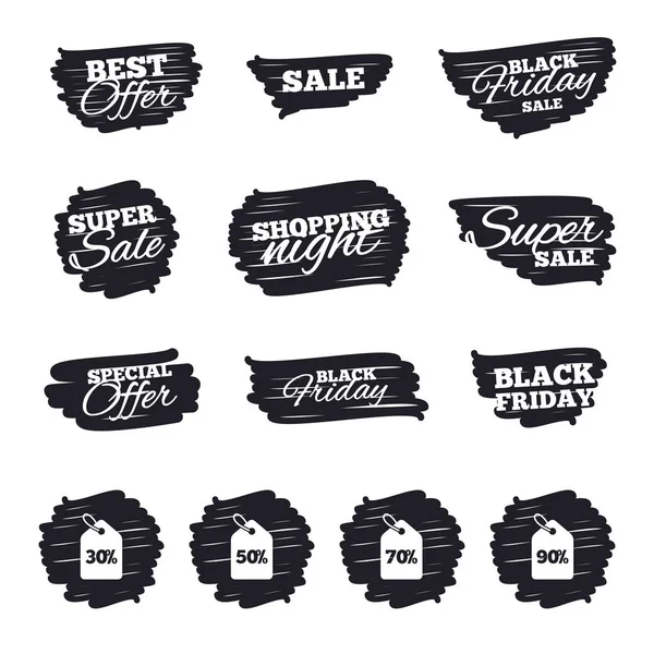 Sale price tag icons. Discount symbols. — Stock Vector