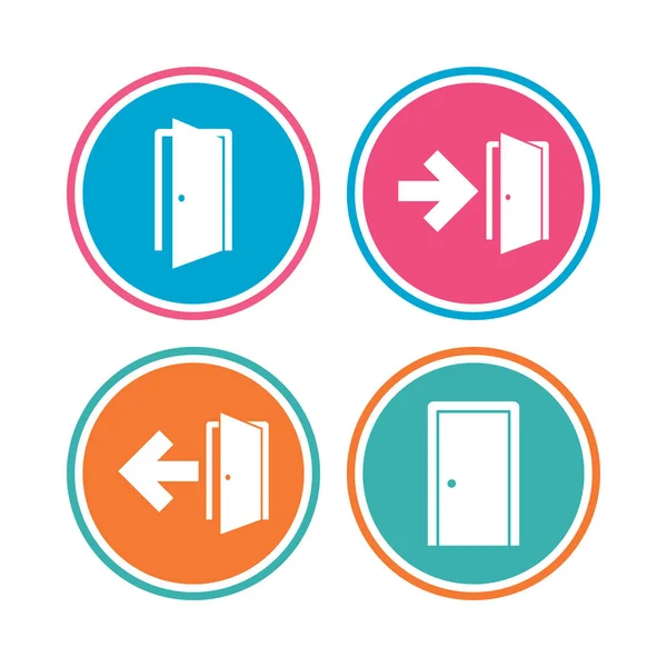 Doors signs icons — Stock Vector