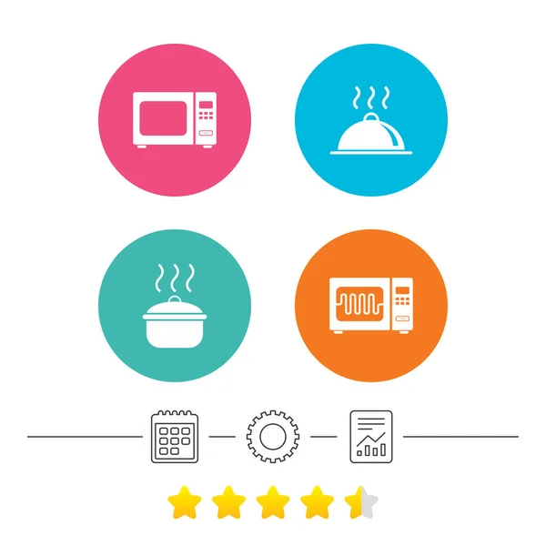 Magnetron oven pictogrammen — Stockvector