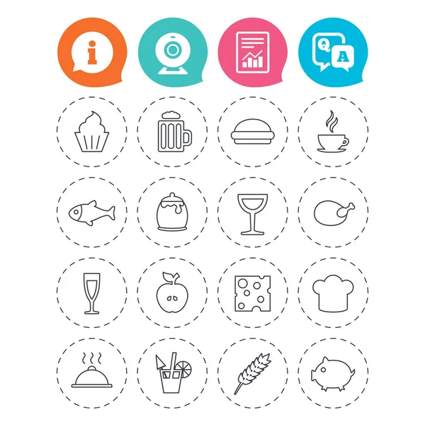 Food and Drinks icons — Stock Vector