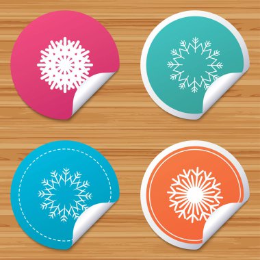 Kar taneleri sanatsal simgeler. Klima.