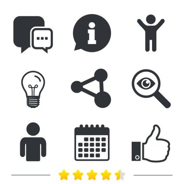 Sosyal Medya simgeler. Konuşma balonu ve paylaşım sohbet.