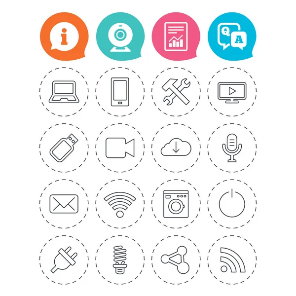Devices and technologies icons — Stock Vector