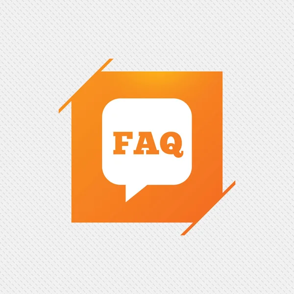 FAQ information sign icon — Stock Vector