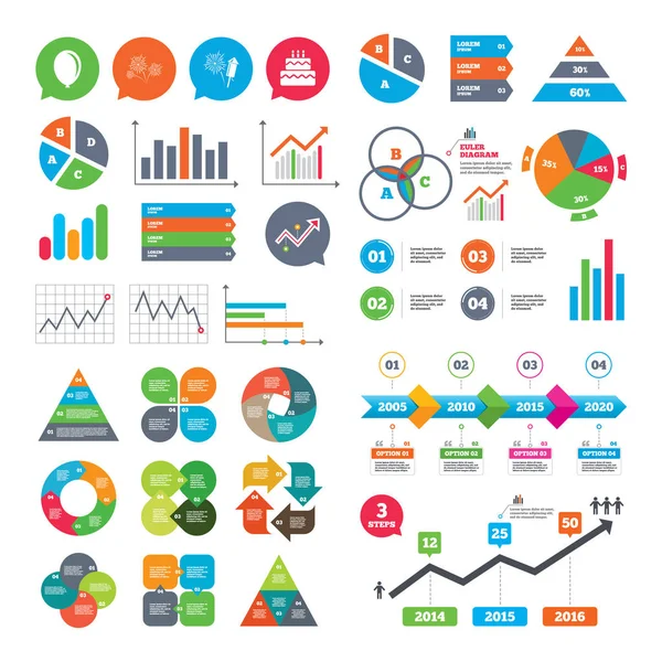 Grafieken en diagrammen instellen — Stockvector