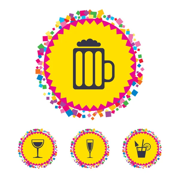Panneaux de boissons alcoolisées — Image vectorielle