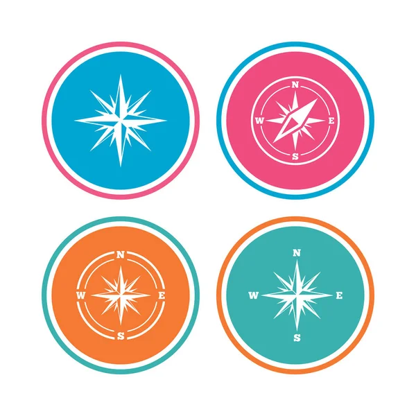 Windrose Navigationssymbole. Kompasssymbole. — Stockvektor