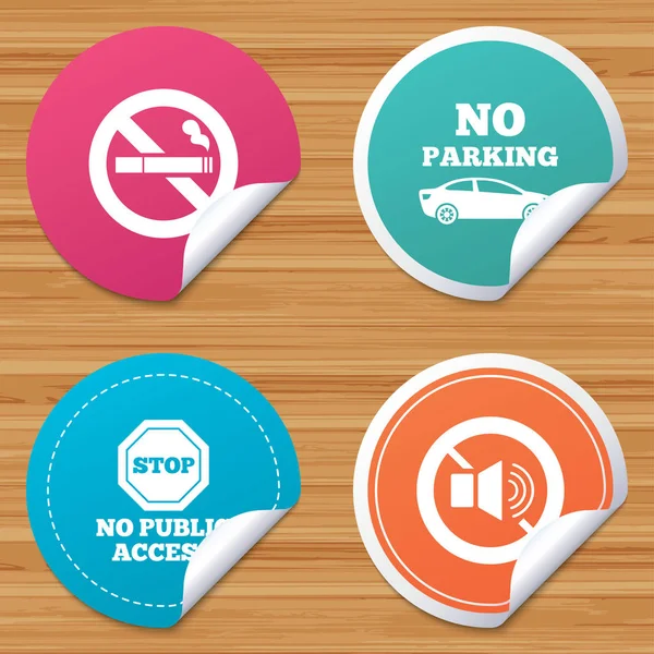 No fumes, Sound. Territorio privado aparcamiento . — Vector de stock