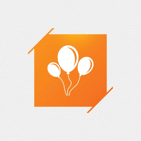 Balloons sign icon — Stock Vector