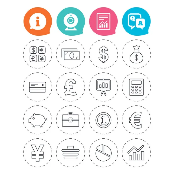 Money and business icons — Stock Vector