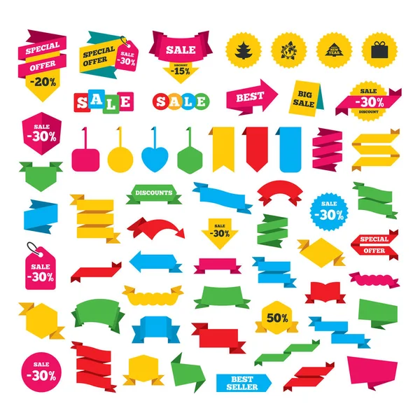 Sale tags set — Stock Vector