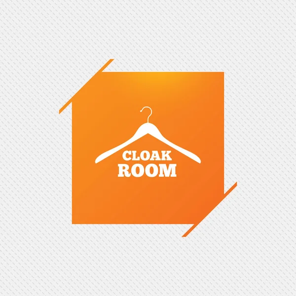 Cloakroom segno icona — Vettoriale Stock