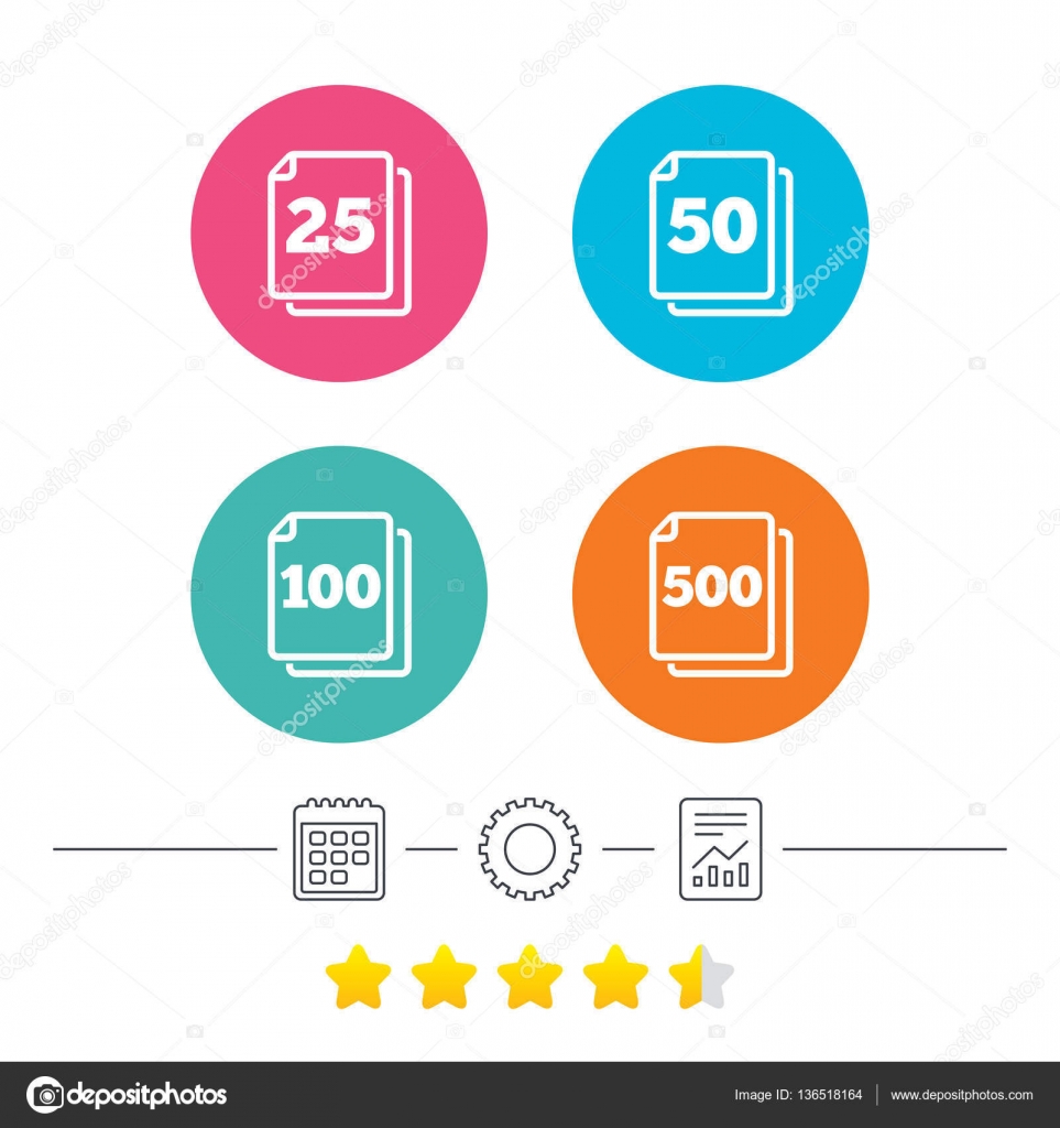 In pack sheets icons. Quantity per package. — Stock Vector © Blankstock