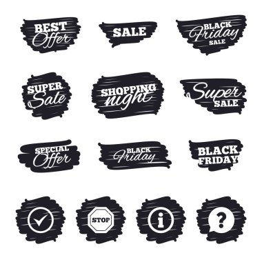 bilgi simgeleri. Dur yasağı sembolü.