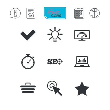 Internet, seo simgeler. Bant genişliği hız işareti.