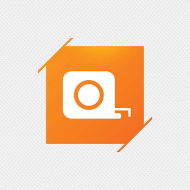 Rulet inşaat simgesi. mezura sembolü.