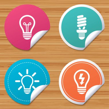 ışık lamba simgeler. enerji tasarrufu sembolleri.