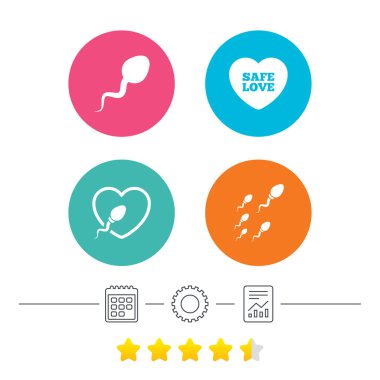 Sperm simgeler. Döllenme veya döllenme işaretleri.