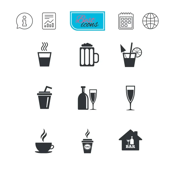 Drinks signs icons — Stock Vector