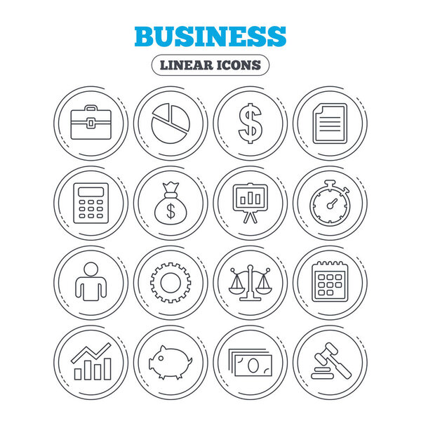 set of business icons