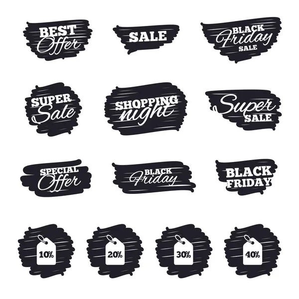 Set of sale banners and icons — Stock Vector