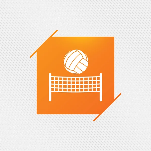 Volleyball-Netzball Ikone. Beachsport-Symbol. — Stockvektor