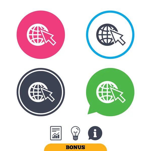 Pictogram Internet-teken. World wide web symbool. — Stockvector