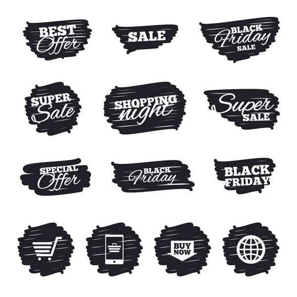 Online shopping icons. Smartphone, cart, buy. — Stock Vector