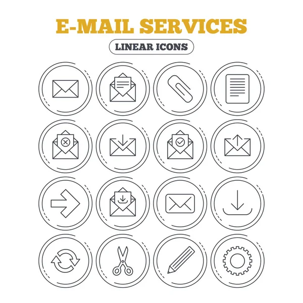 Iconos de servicios de correo — Vector de stock