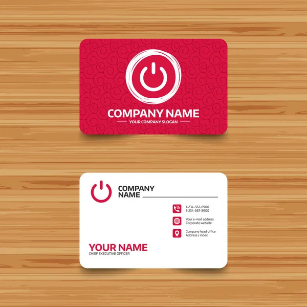 Template of business card — Stock Vector