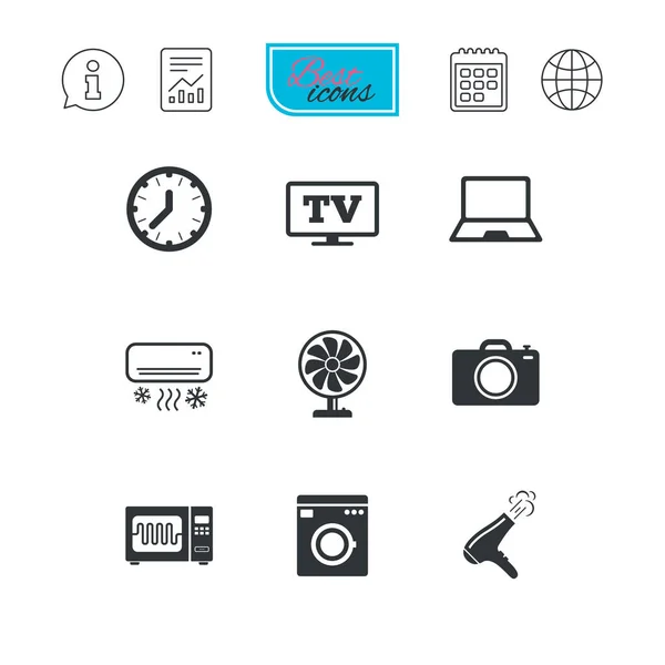 Бытовая техника, иконки устройств . — стоковый вектор