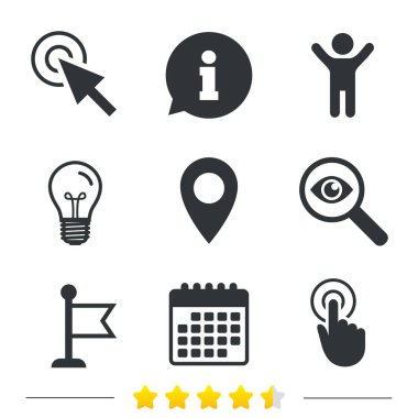 fare imleci simgesi. el ya da bayrak işaretçi sembol.