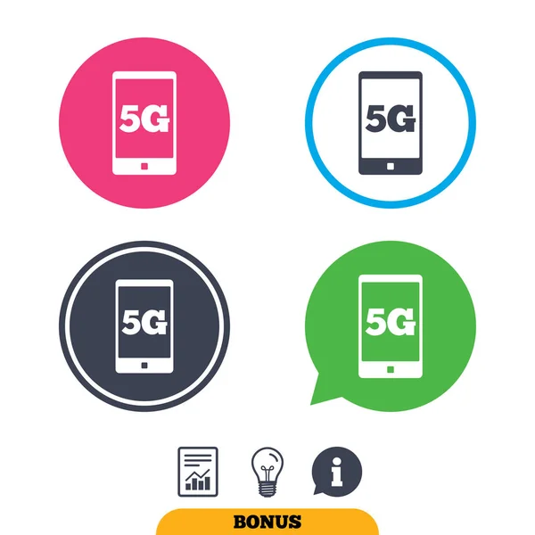 Señal 5G. Tecnología de telecomunicaciones móviles . — Vector de stock