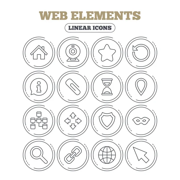 Webové prvky ikony. — Stockový vektor