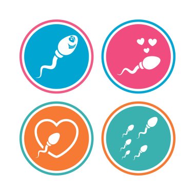 Sperm simgeler. Döllenme veya döllenme işaretleri.