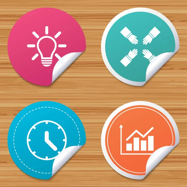 lamba fikir ve saat saat. grafik grafik diyagramı.