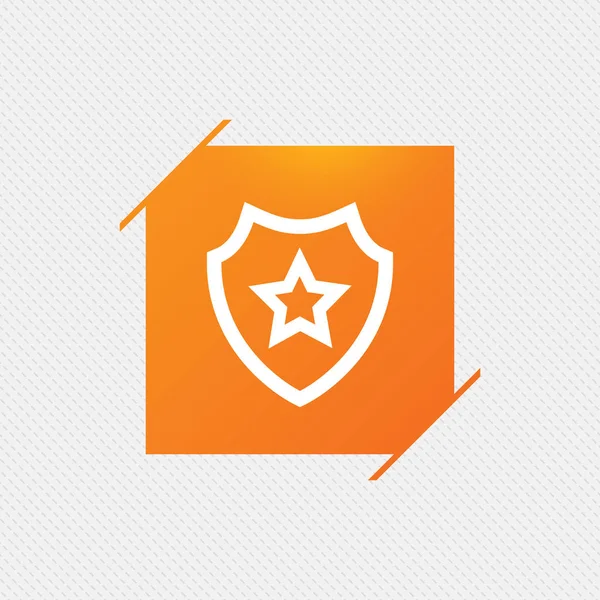 Shield with star icon. Favorite protection. — Stock Vector