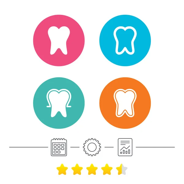 Dental care icons — Stock Vector