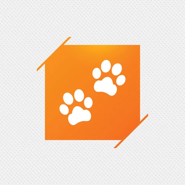 Pfotenzeichen-Symbol. Hund Haustiere Schritte Symbol. — Stockvektor