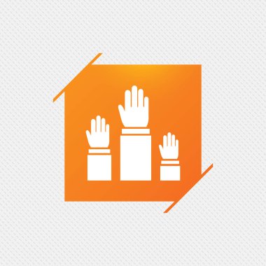 Desen üzerinde turuncu kare etiketi