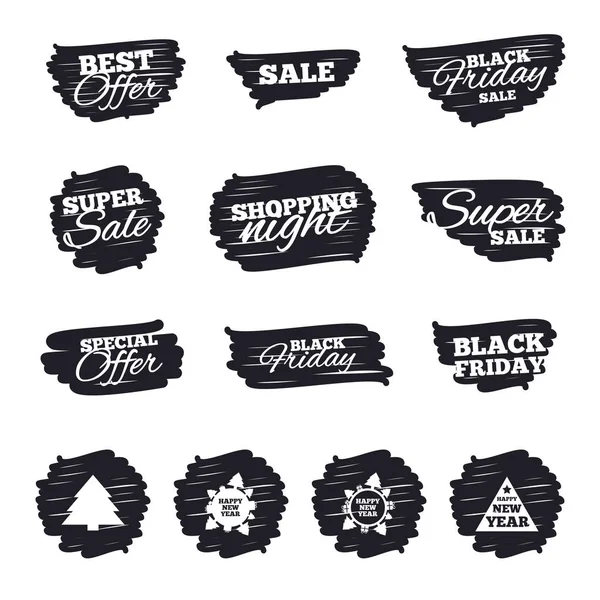 Sale and black friday sticker — Stock Vector