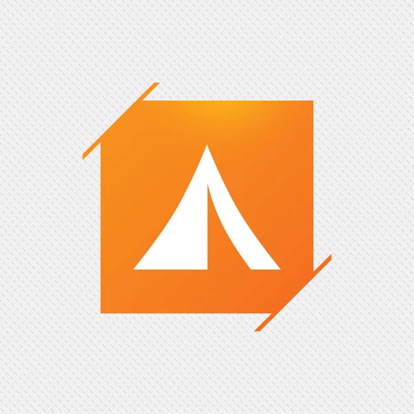 Étiquette carrée orange sur motif — Image vectorielle