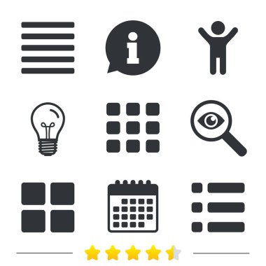 ampul ve Takvim ikonlar