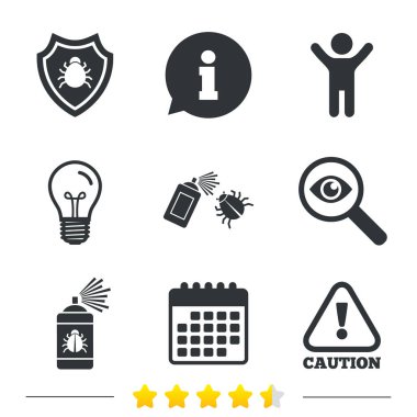 Dikkat düz simgeler