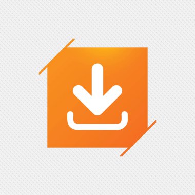 Desen üzerinde turuncu kare etiketi