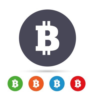 bitcoin işareti simgesi. şifreleme para birimi simgesi.